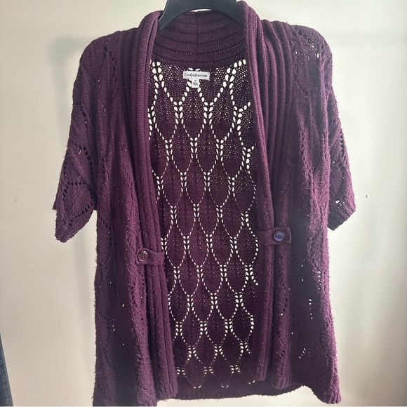 Croft & Barrow Sweater, Women's Size Medium Purple, Open Cardigan - Picture 1 of 4